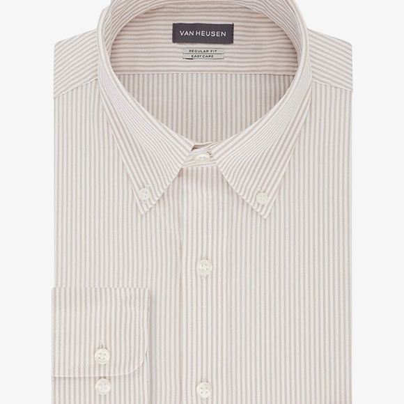 Van Heusen Men's Regular Fit Long Sleeve Striped Dress Shirt Size 16N(L) NWT - Picture 3 of 9